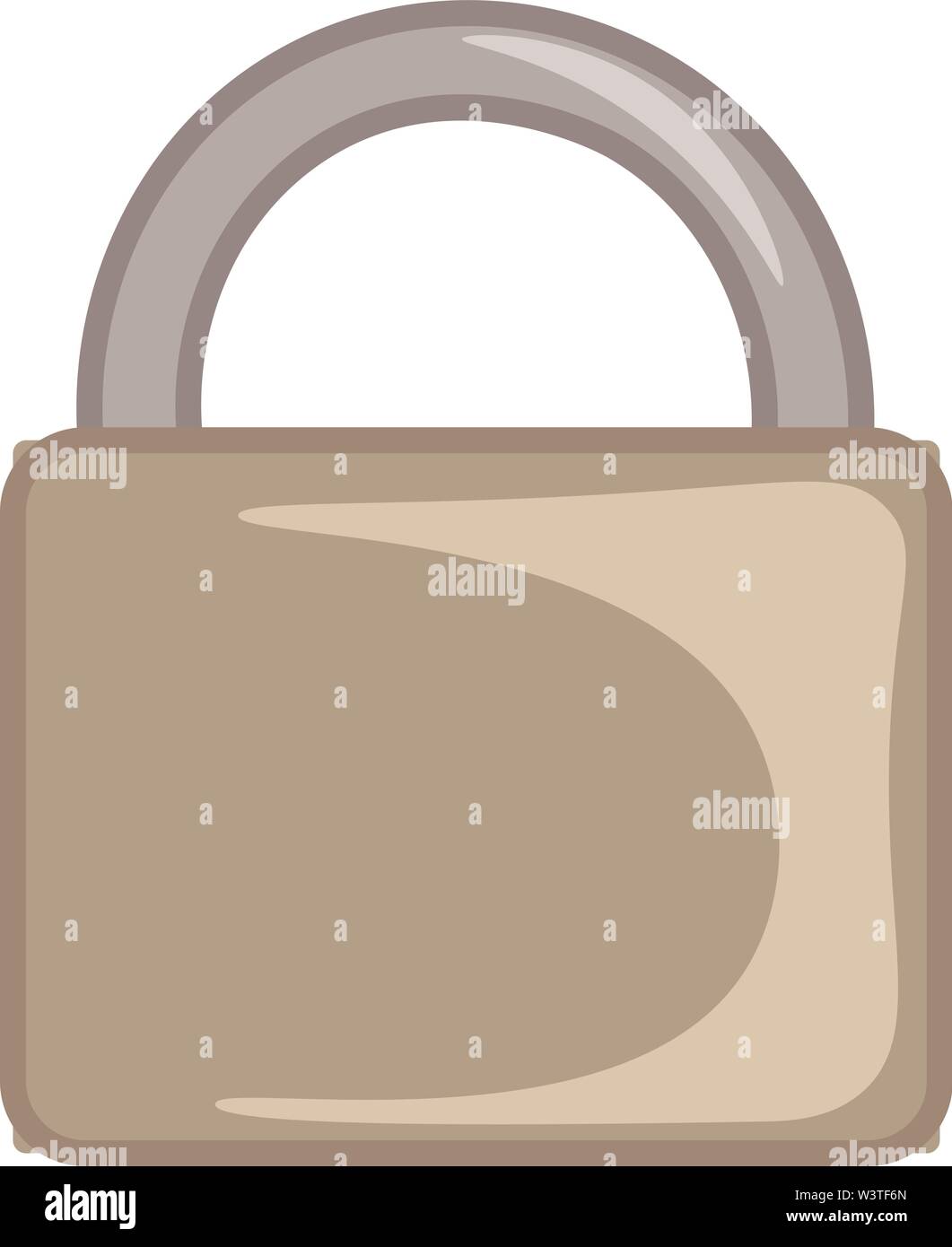 A heavy duty oliva lucchetto colorato, il vettore, il colore di disegno o illustrazione. Illustrazione Vettoriale