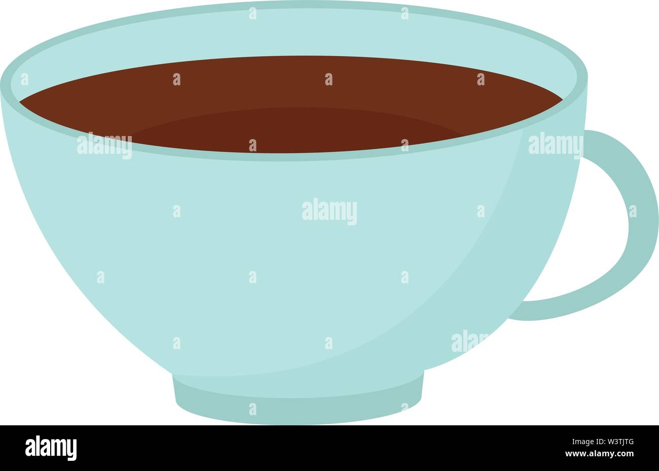Grande tazza di caffè, illustrazione vettore su sfondo bianco. Illustrazione Vettoriale