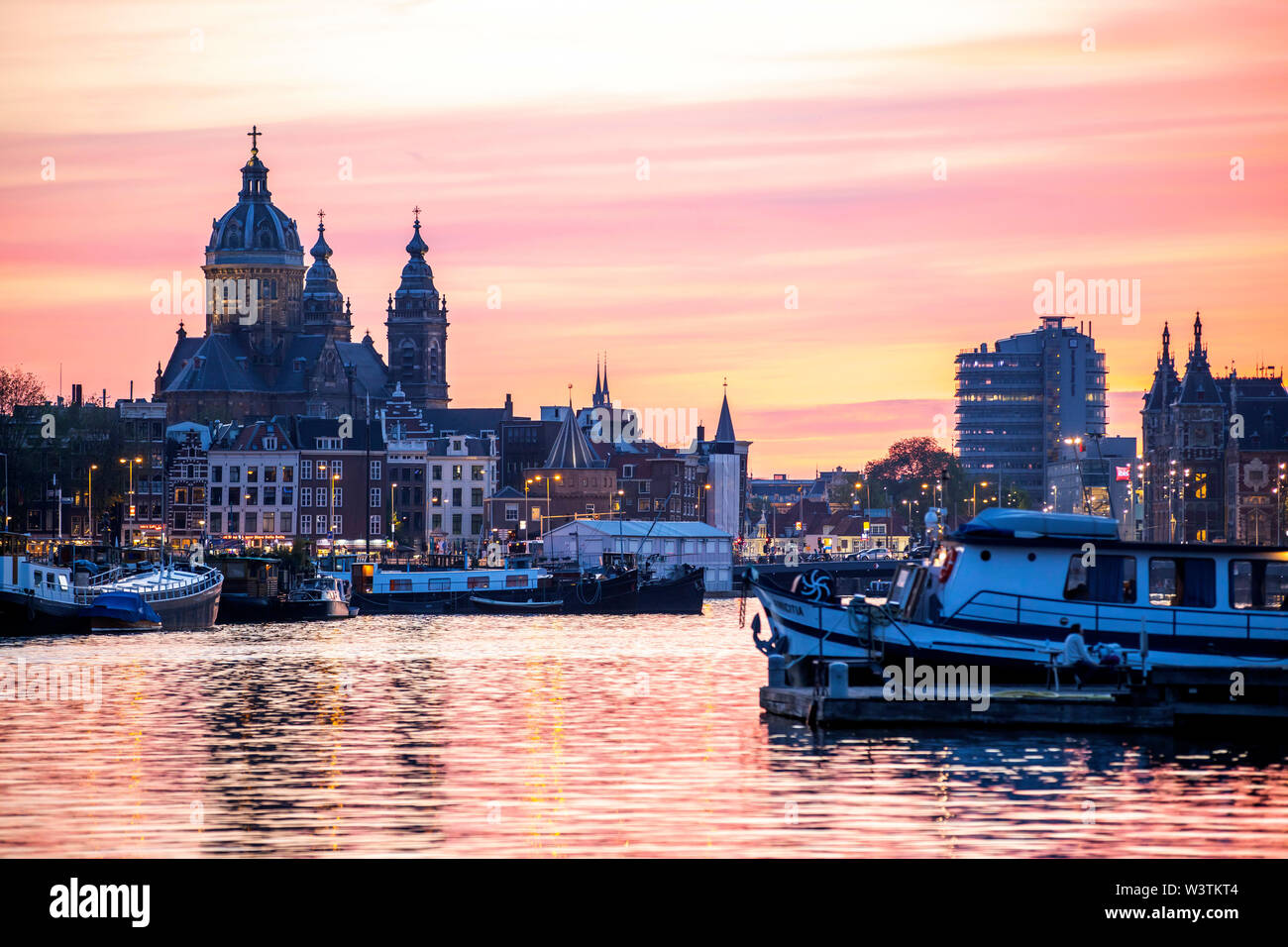 Amsterdam, Paesi Bassi, Downtown, San Nicola Basilica, Foto Stock