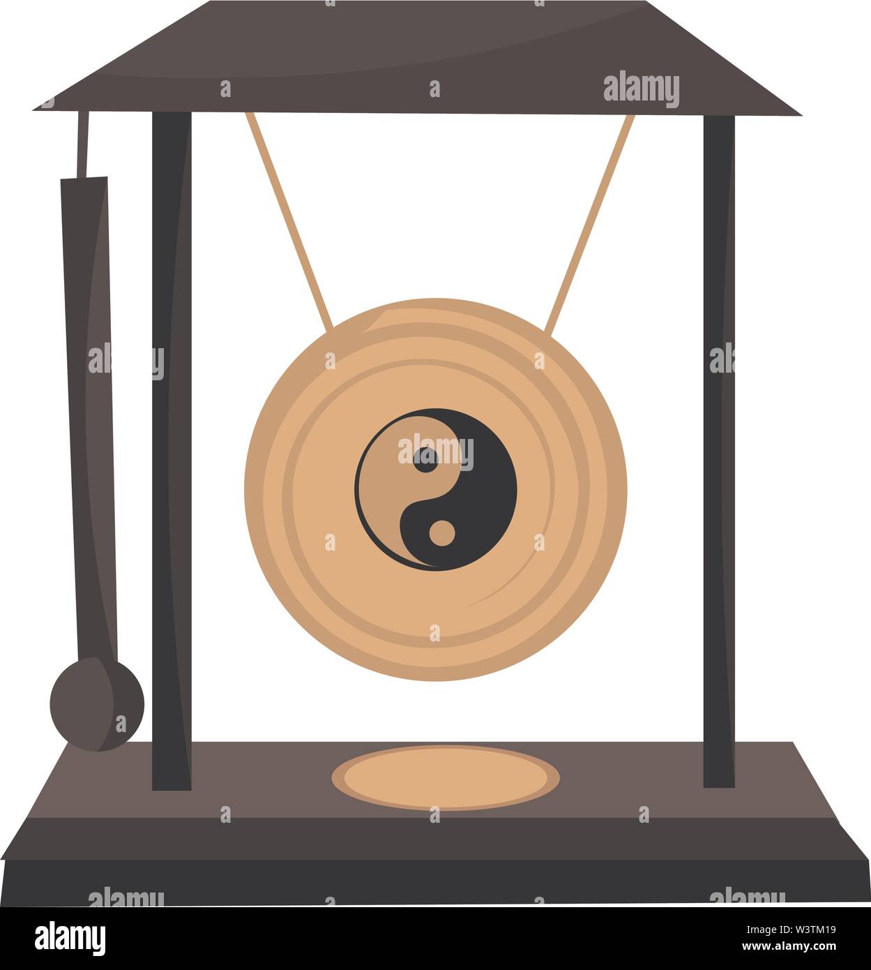 Jin jang gong, illustrazione, vettore su sfondo bianco. Illustrazione Vettoriale