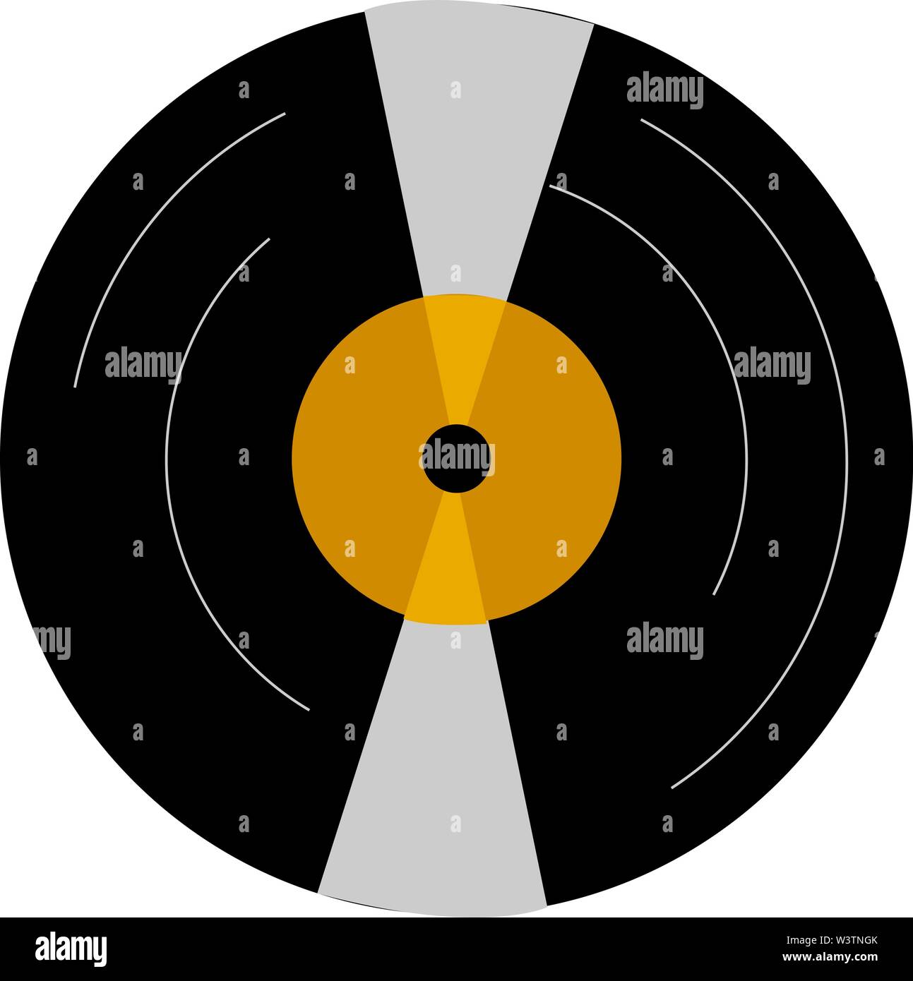 Un vecchio record, illustrazione vettore su sfondo bianco. Illustrazione Vettoriale
