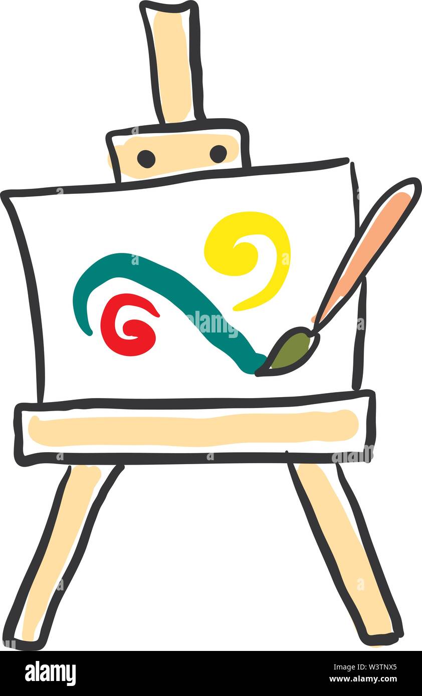 Per la Pittura, Illustrazione Vettore su sfondo bianco. Illustrazione Vettoriale