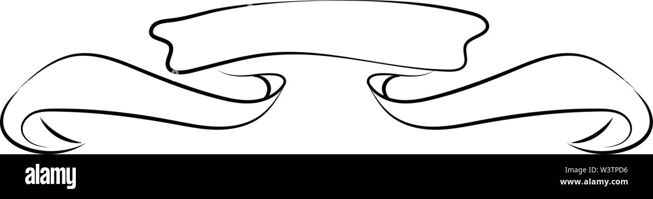 Nastro con nessun colore, illustrazione vettore su sfondo bianco. Illustrazione Vettoriale
