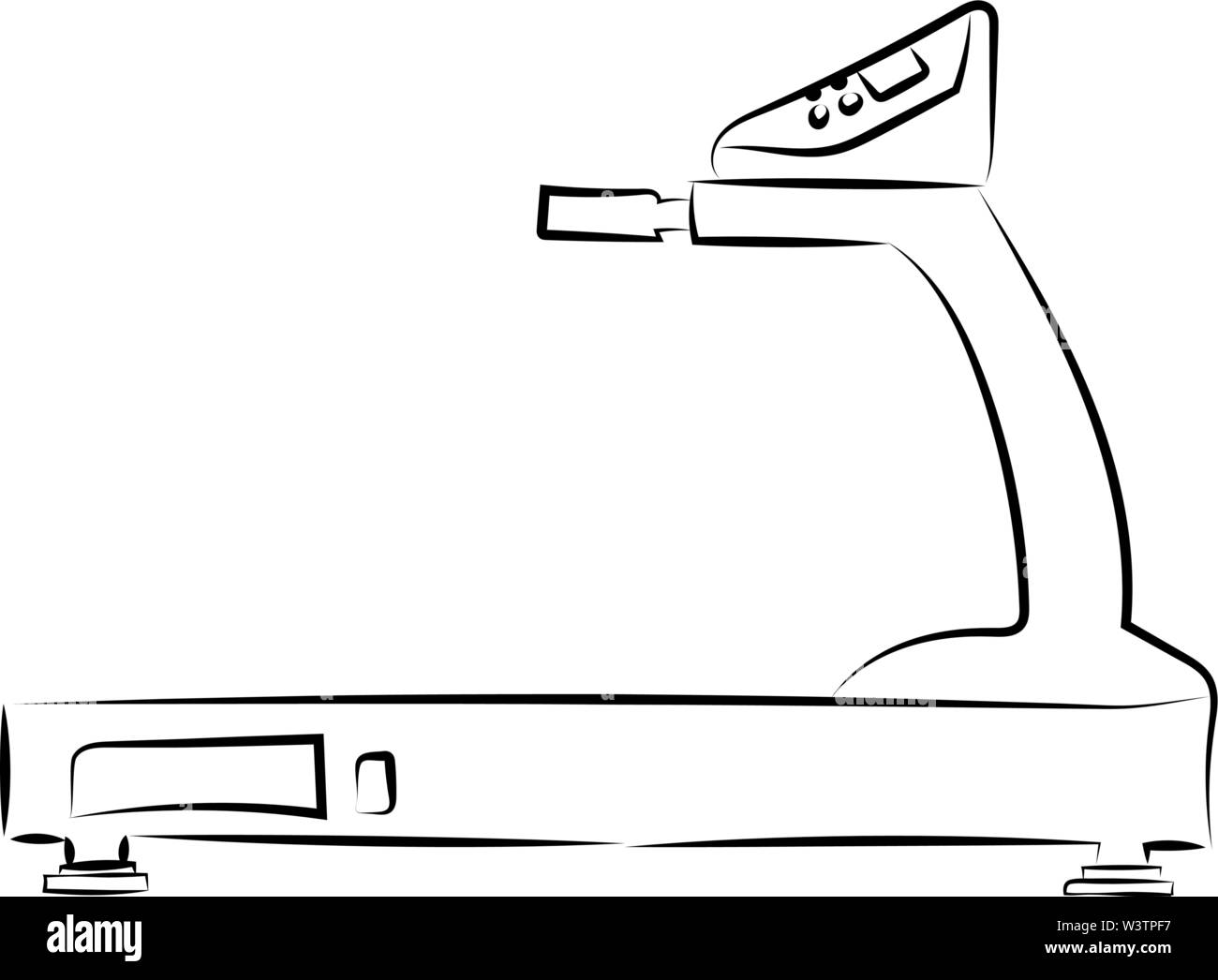 Esecuzione elettrico via, illustrazione vettore su sfondo bianco. Illustrazione Vettoriale