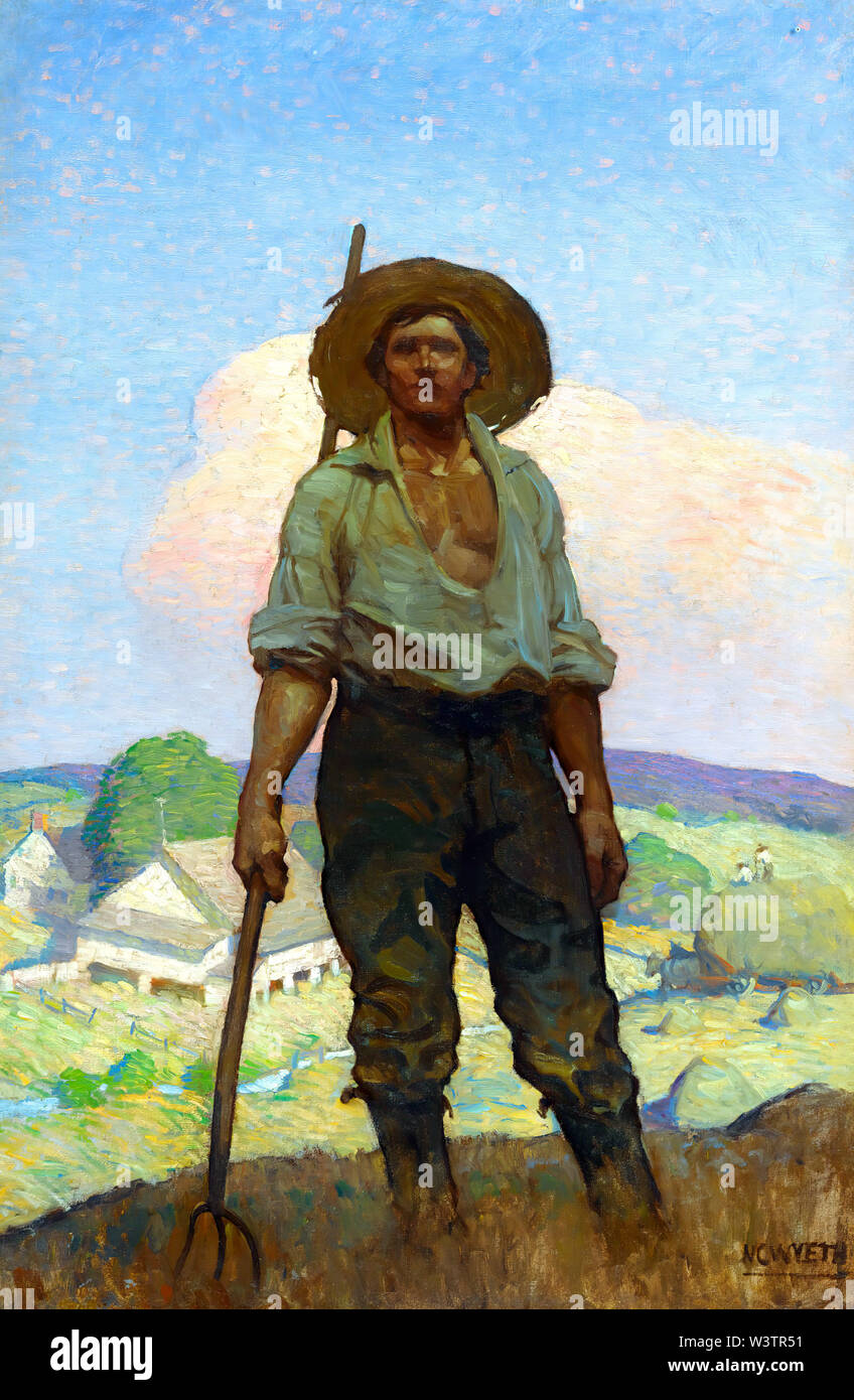 NC Wyeth l'Agricoltore Foto Stock