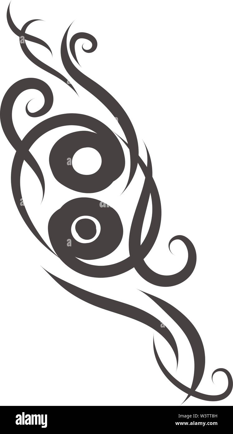 Un tatuaggio tribali, illustrazione vettore su sfondo bianco. Illustrazione Vettoriale