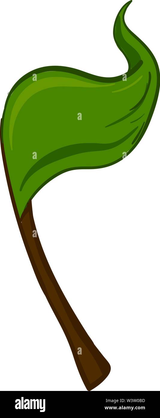 Bandiera verde, illustrazione vettore su sfondo bianco Illustrazione Vettoriale