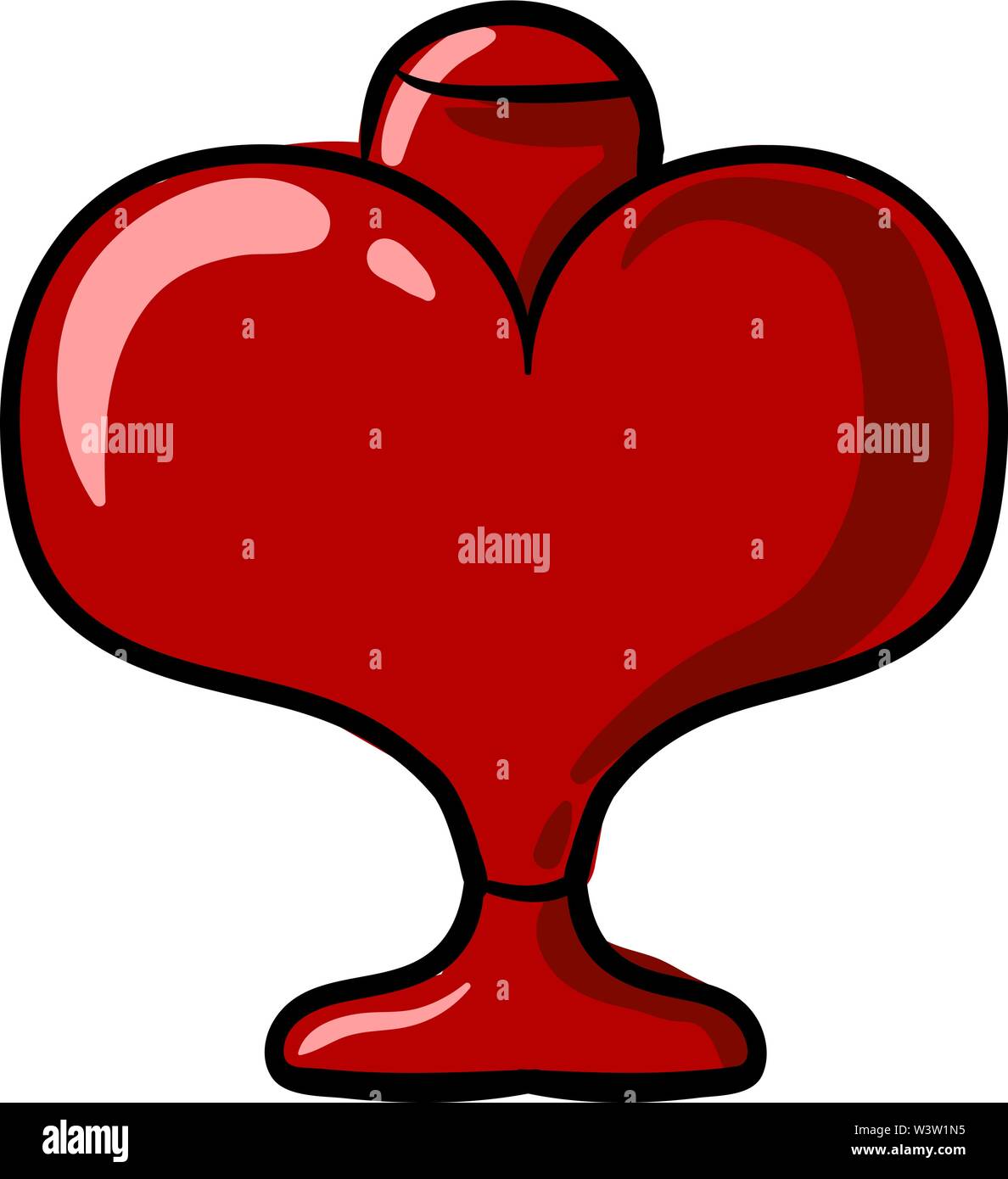 Cuore di profumo, illustrazione, vettore su sfondo bianco Illustrazione Vettoriale