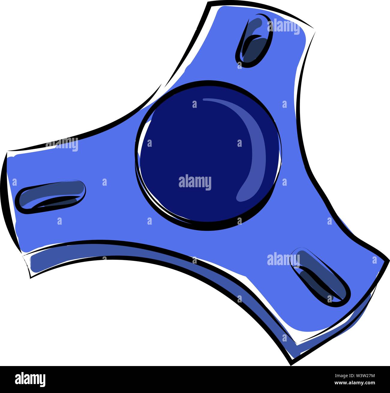 Blue agitano: spinner, illustrazione vettore su sfondo bianco Illustrazione Vettoriale