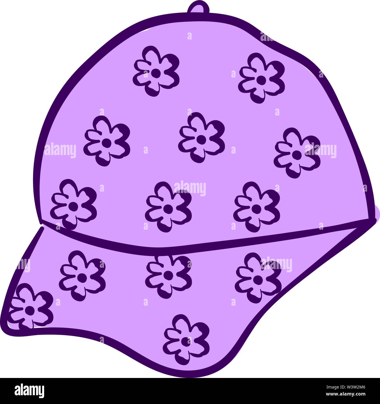 Viola cappuccio floreali, illustrazione vettore su sfondo bianco Illustrazione Vettoriale