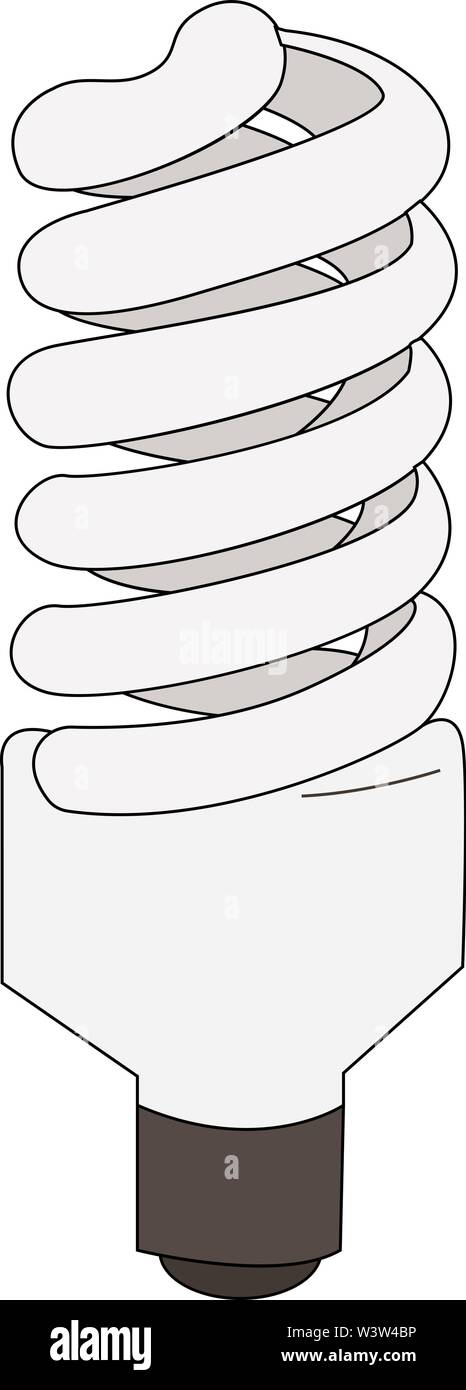 Risparmio energetico lampada, illustrazione, vettore su sfondo bianco. Illustrazione Vettoriale