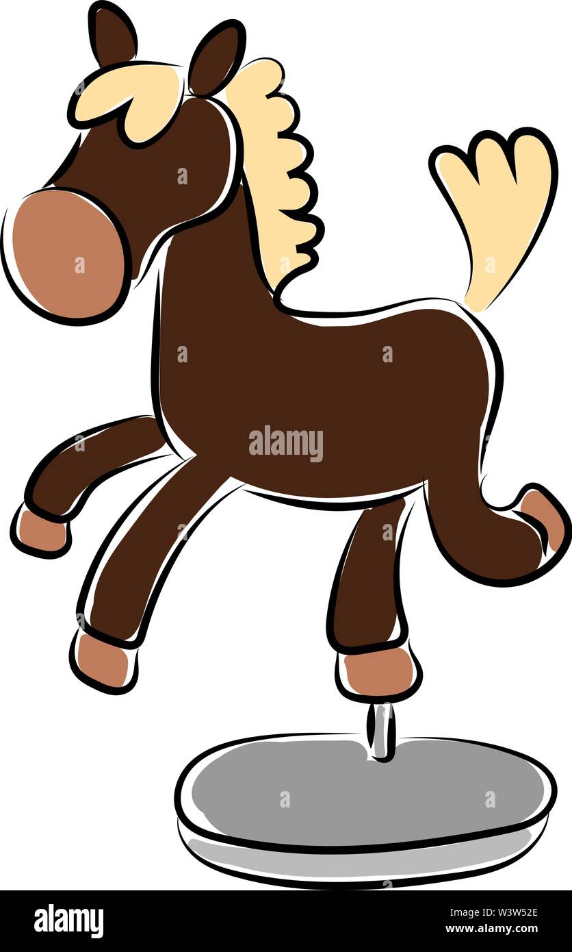 Piccoli souvenir di cavallo, illustrazione vettore su sfondo bianco. Illustrazione Vettoriale