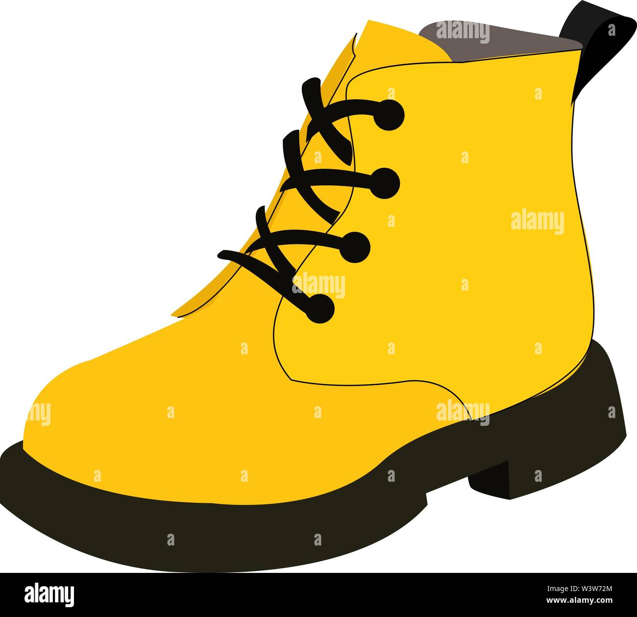 Giallo scarpe invernali, illustrazione vettore su sfondo bianco Immagine e  Vettoriale - Alamy