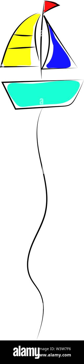 Palloncino a forma di barca, illustrazione, vettore su sfondo bianco. Illustrazione Vettoriale Palloncino a forma di barca, illustrazione, vettore su sfondo bianco. Illustrazione Vettoriale
