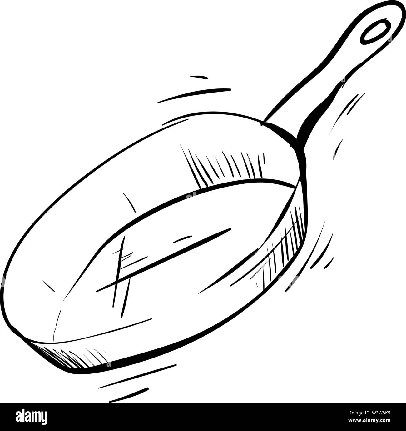 Pentole disegno, illustrazione, vettore su sfondo bianco. Illustrazione Vettoriale