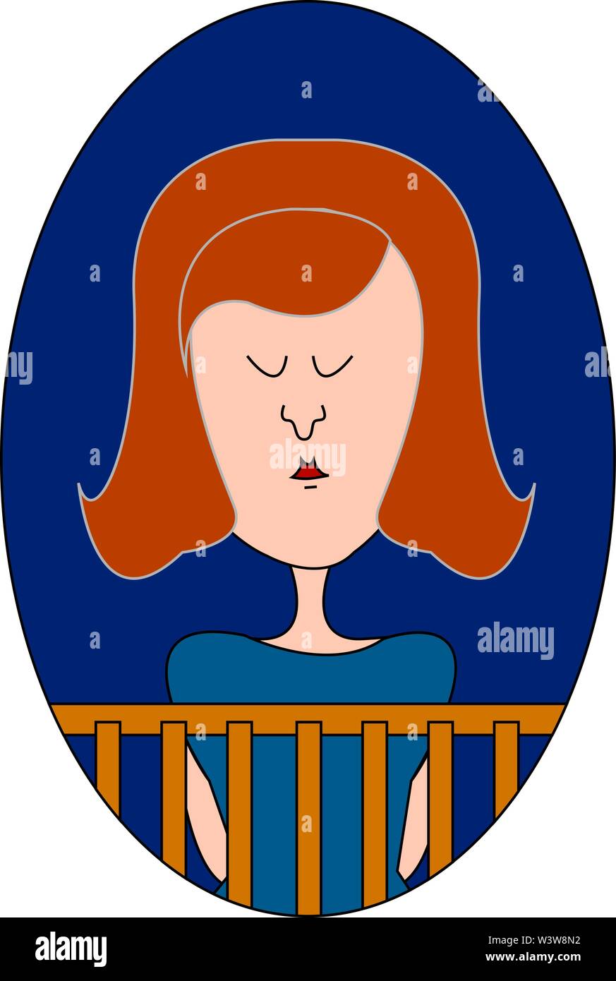Culla e la donna, illustrazione vettore su sfondo bianco. Illustrazione Vettoriale