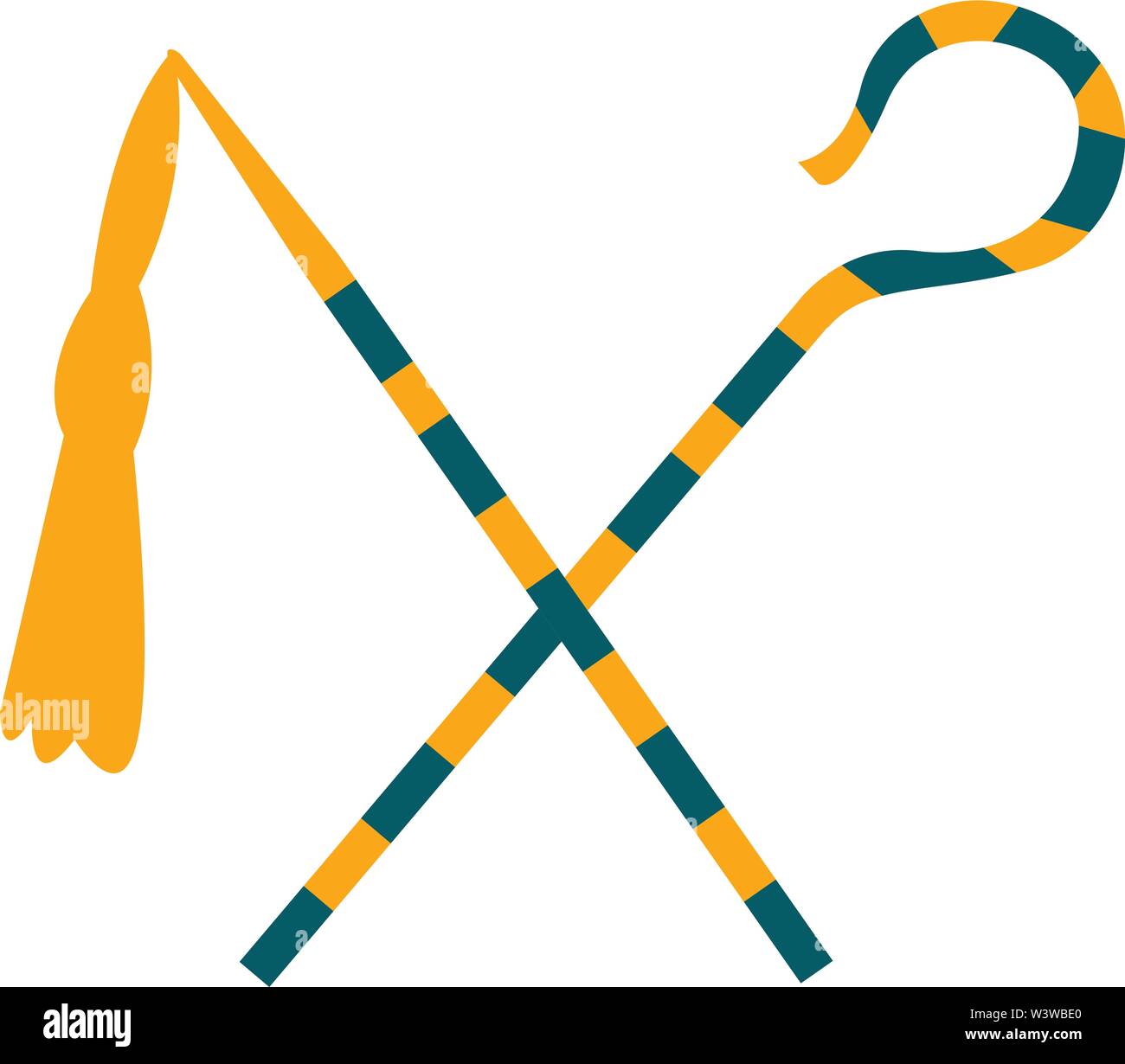 Faraoni asta, illustrazione, vettore su sfondo bianco. Illustrazione Vettoriale