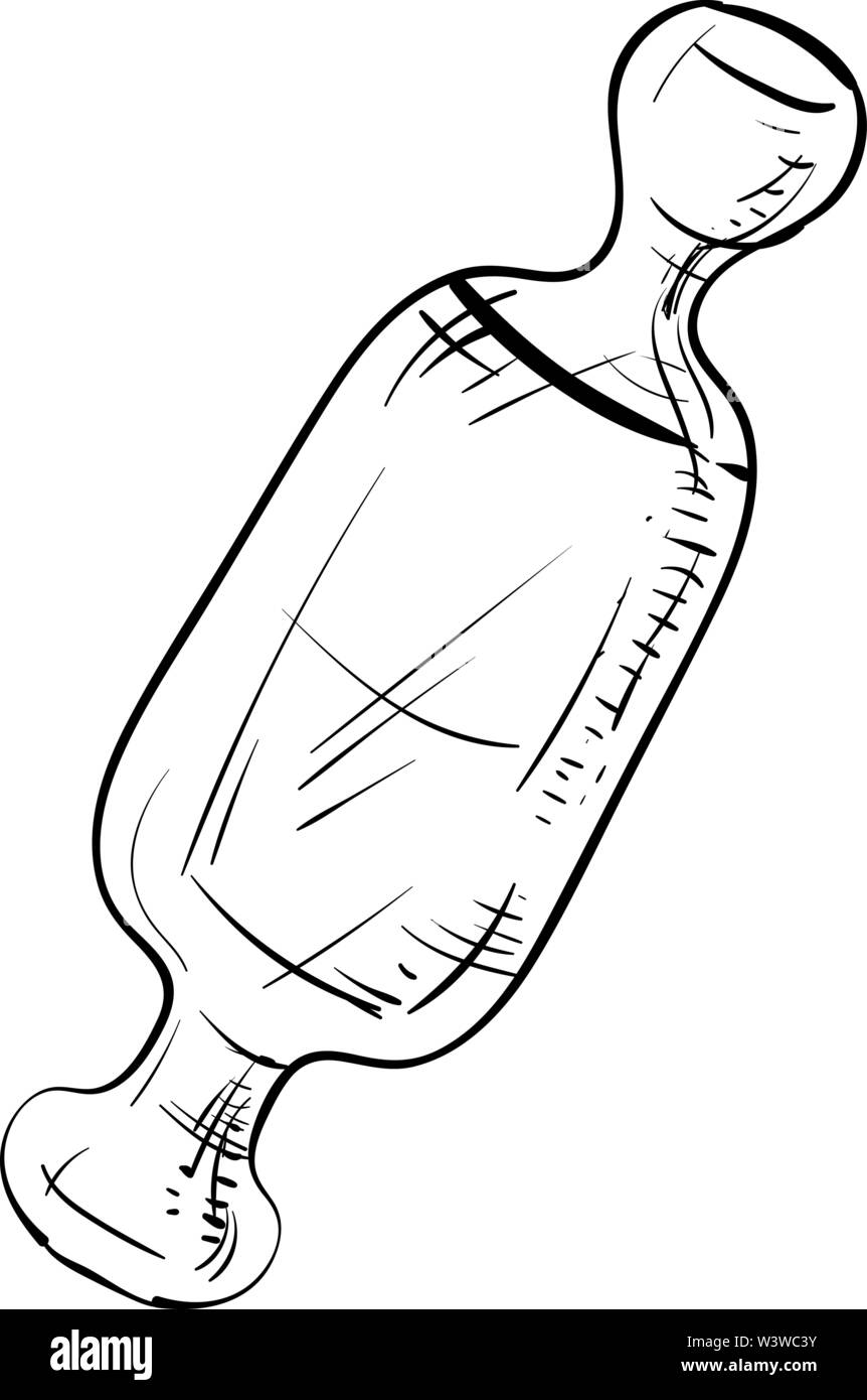 Perno di rotolamento disegno, illustrazione, vettore su sfondo bianco. Illustrazione Vettoriale