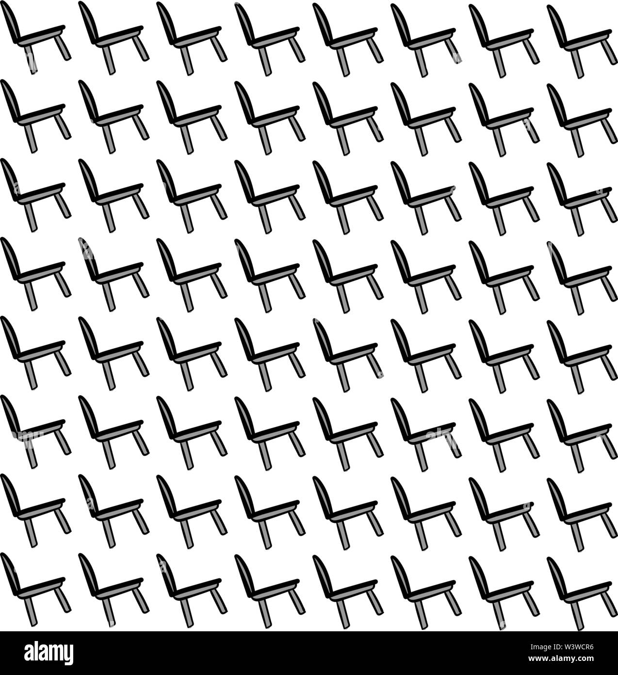 Sedie sfondo, illustrazione, vettore su sfondo bianco. Illustrazione Vettoriale