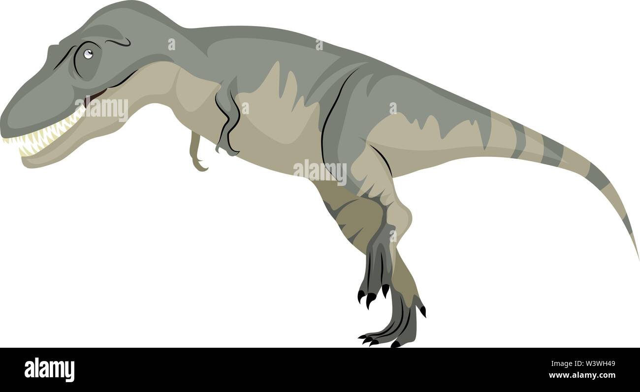 Daspletosaurus, illustrazione vettore su sfondo bianco. Illustrazione Vettoriale