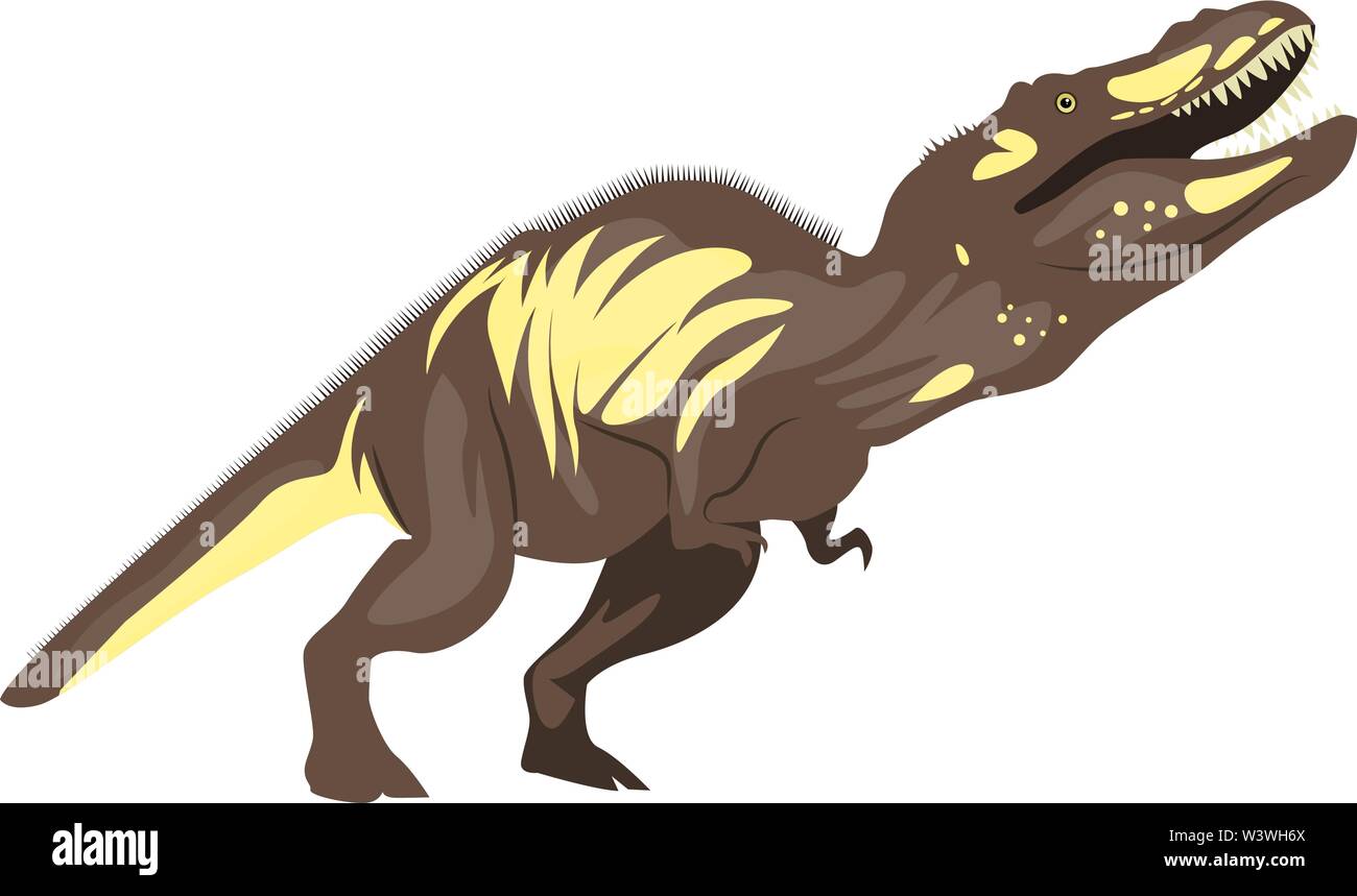 Tirannosauro, illustrazione vettore su sfondo bianco. Illustrazione Vettoriale