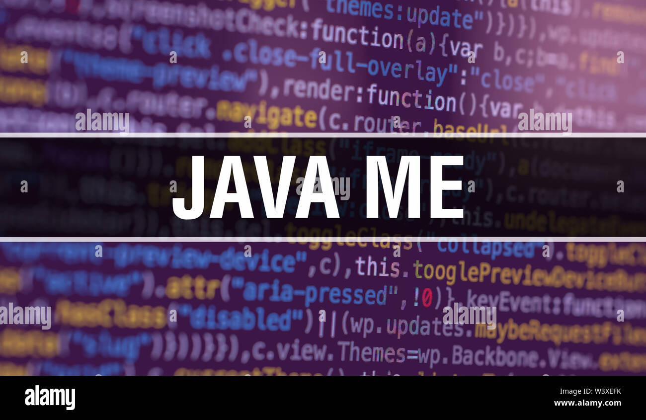 Java ME con tecnologia astratta codice binario sfondo.dati binari digitali e fissare il concetto di dati. Software / Web Developer codice di programmazione e Jav Foto Stock