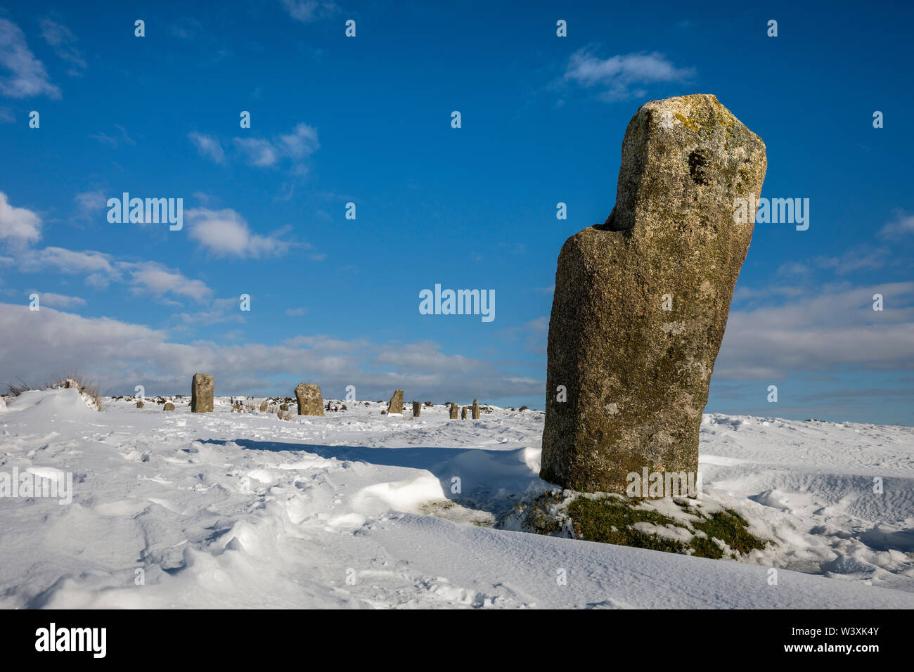 Il Hurlers; cerchio di pietra; Cornovaglia; Regno Unito Foto Stock
