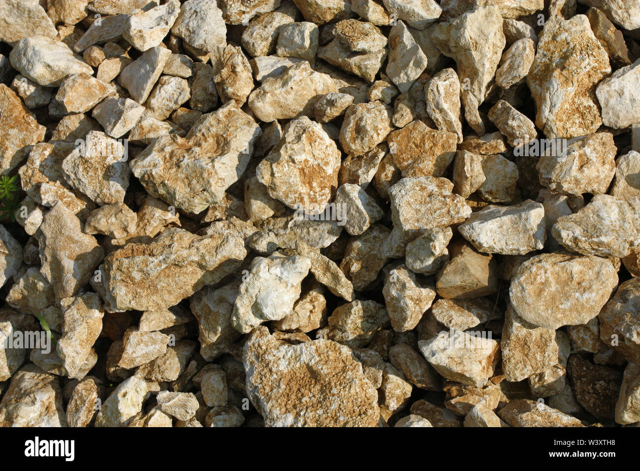 Calcari carbonifero background - pila di pietre Foto Stock