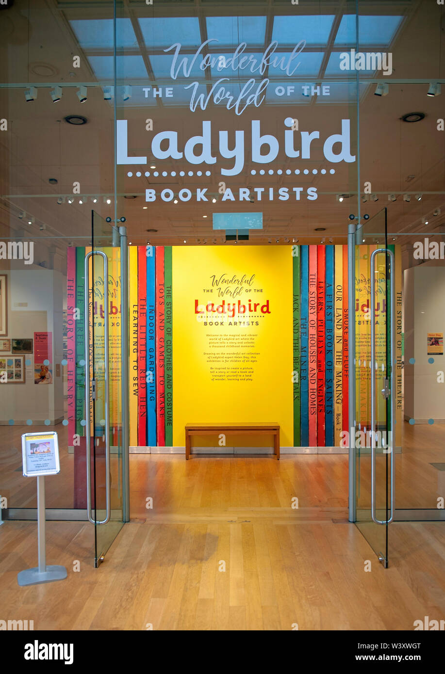 Ladybird libri mostra a New Walk Museum di Leicester, Regno Unito Foto Stock