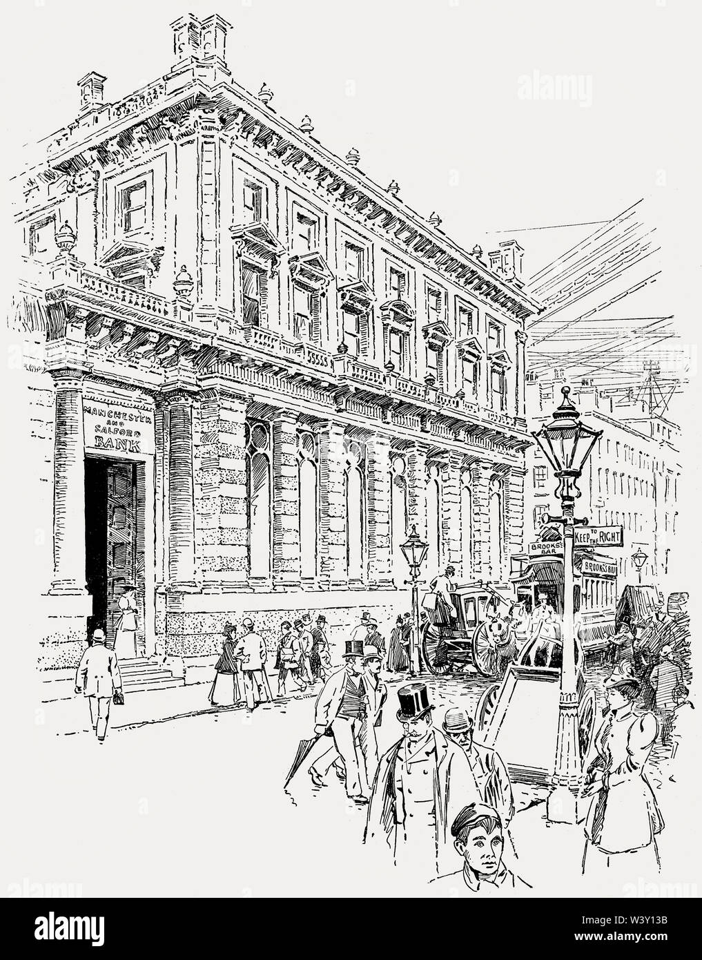 E Manchester Salford Savings Bank, capo ufficio, Manchester, Inghilterra, Regno Unito, secolo XIX Foto Stock