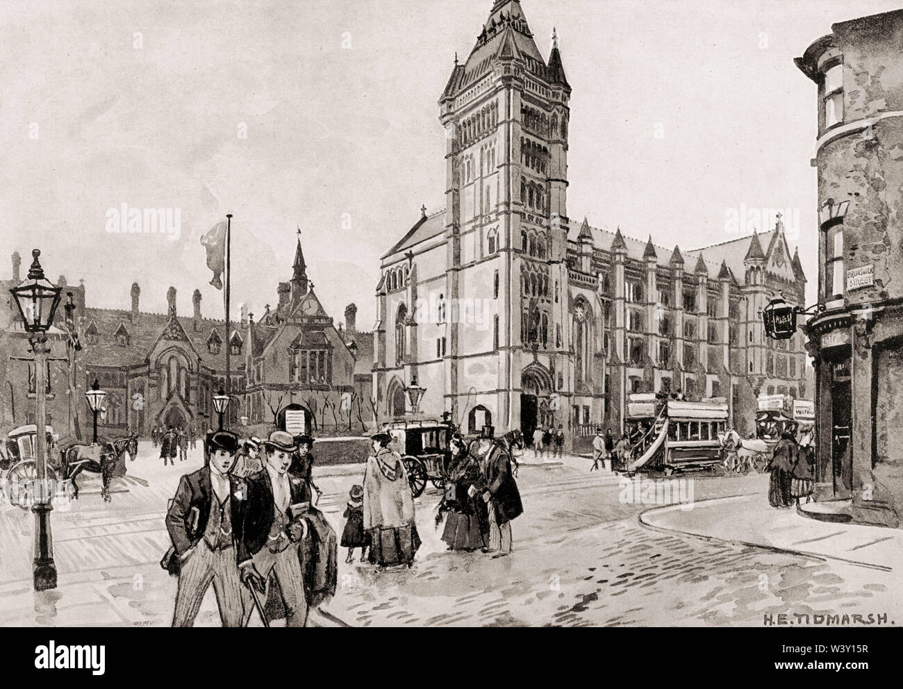 Owens College e il Museo di Manchester, Manchester, Inghilterra, Regno Unito, XIX secolo Foto Stock