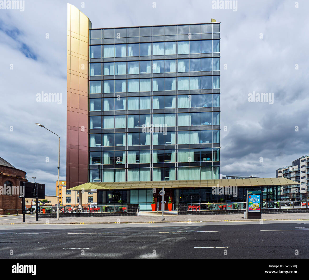 Nuovo hotel Radisson rosso nel Tunnel Street off Finnieston Quay a Glasgow Scozia Scotland Foto Stock