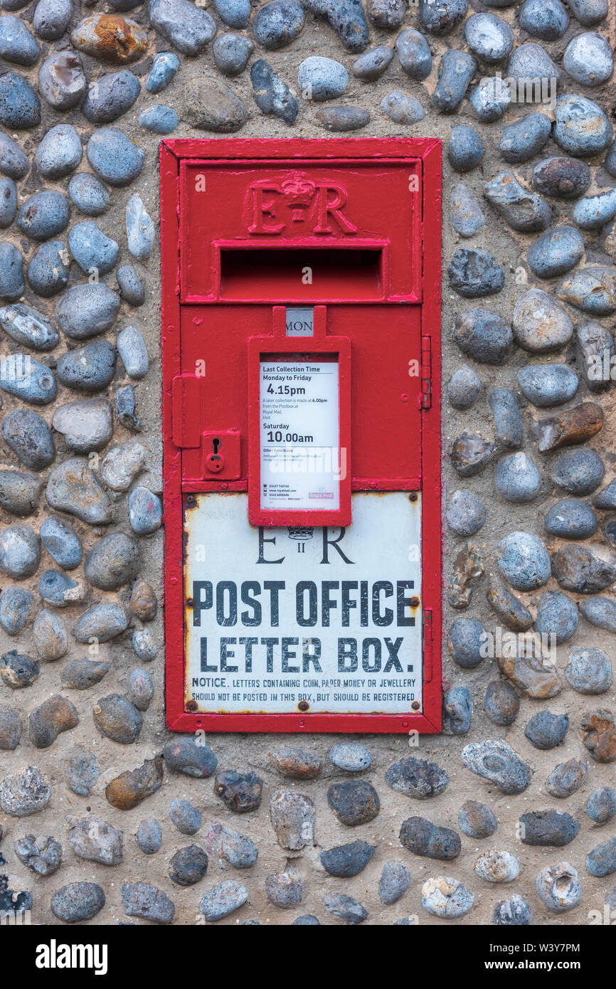 Regno Unito, Inghilterra, East Anglia, Norfolk, Cley, Letterbox Foto Stock
