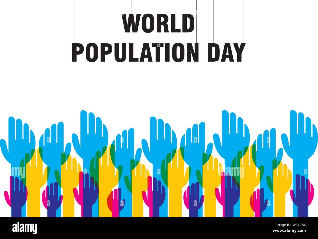 Poster creativi della popolazione mondiale giorno design Illustrazione Vettoriale