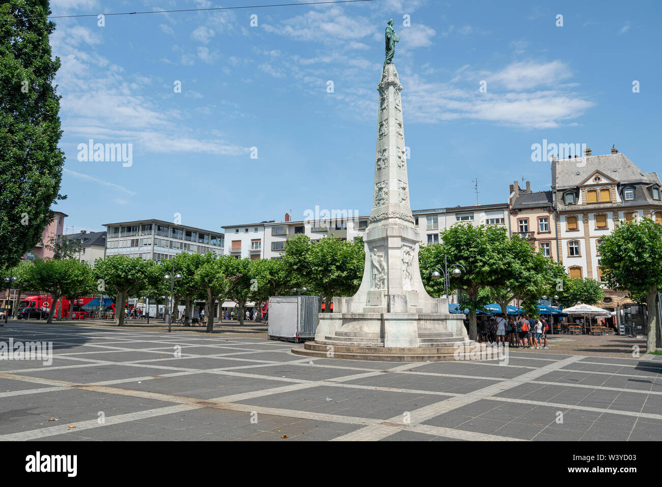 Frankfurt am Main, luglio 2019. Una vista del monumento al tedesco Revolutiona in Paulsplatz Foto Stock