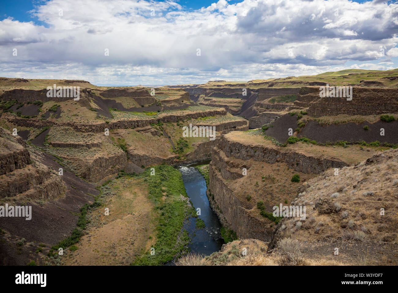 Palouse river canyon vicino a Palouse Falls, nello Stato di Washington, USA Foto Stock