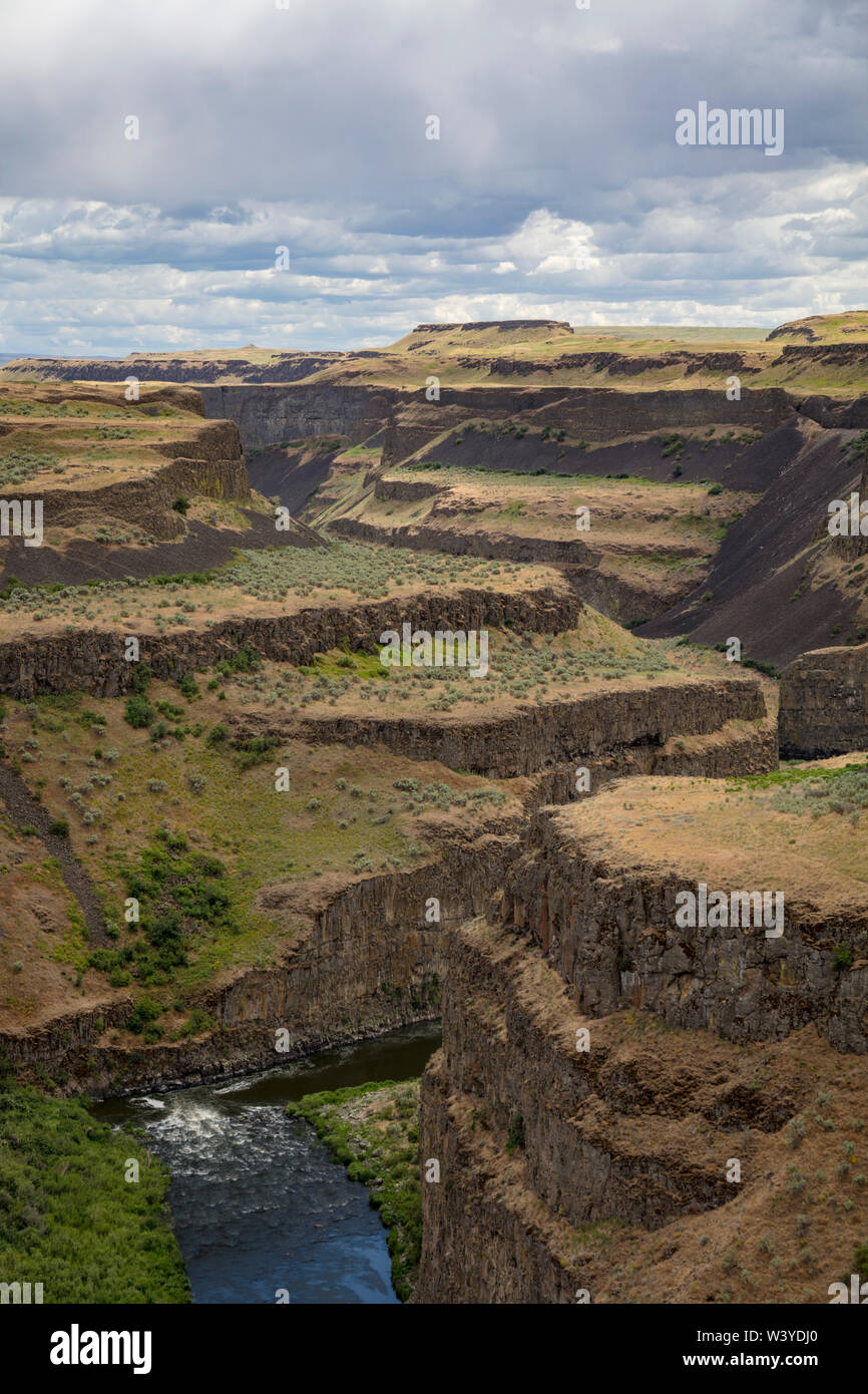 Palouse river canyon vicino a Palouse Falls, nello Stato di Washington, USA Foto Stock
