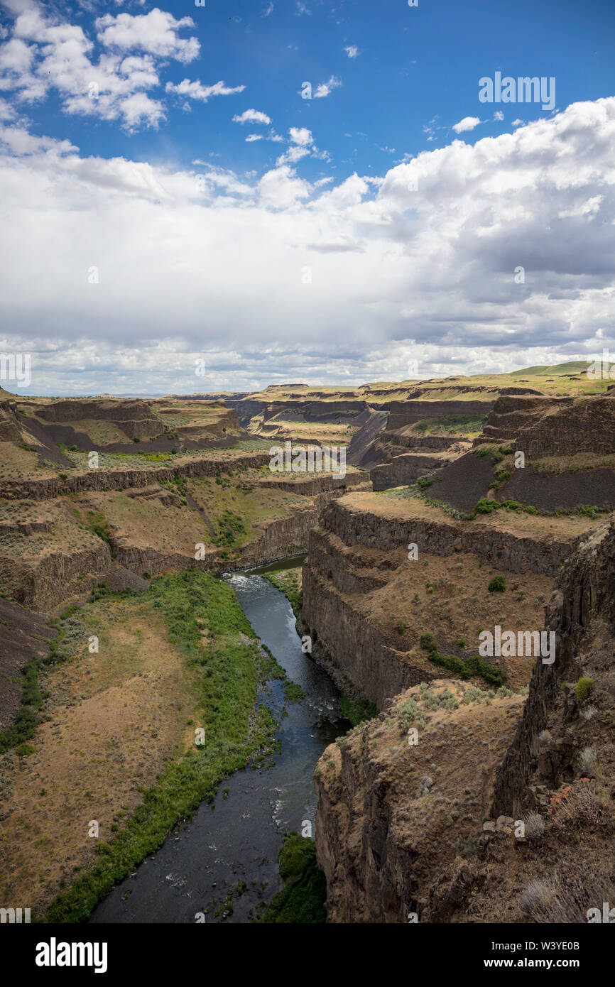 Palouse river canyon vicino a Palouse Falls, nello Stato di Washington, USA Foto Stock