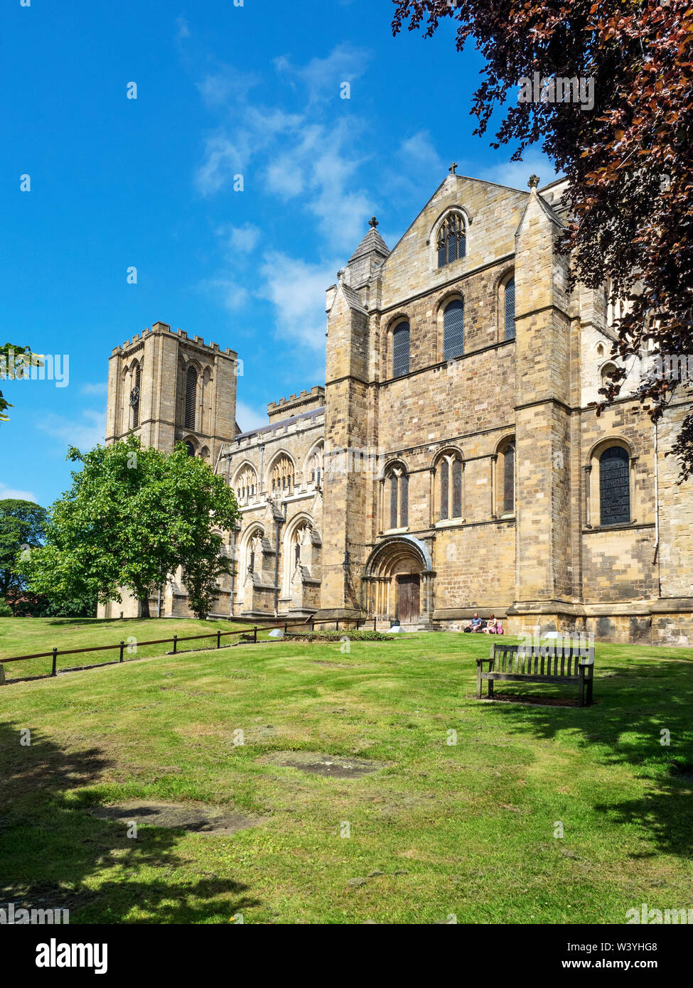La cattedrale in estate Ripon North Yorkshire, Inghilterra Foto Stock