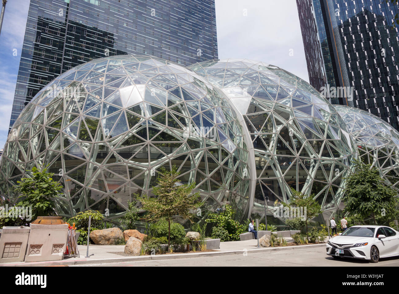 Le sfere di Amazon, Amazon campus della sede centrale, Seattle, Washington,  Stati Uniti d'America Foto stock - Alamy