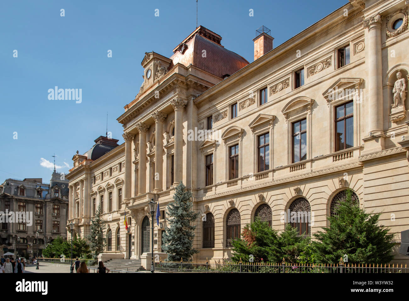 La Banca nazionale di Romania, Bucarest, Romania Foto Stock