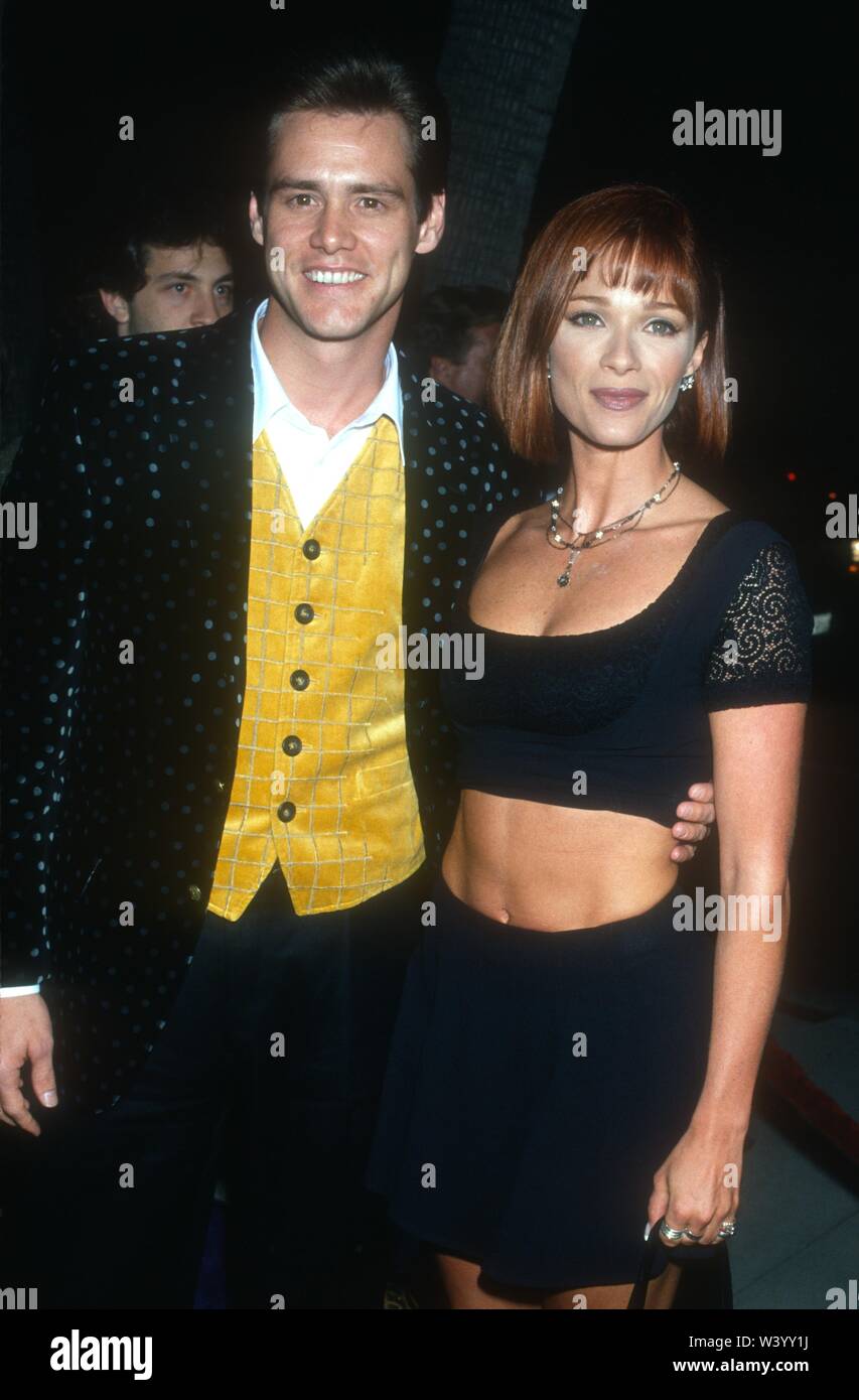 Jim Carrey Lauren Holly 1994 foto di Michael Ferguson/CelebrityArchaeology.com Foto Stock