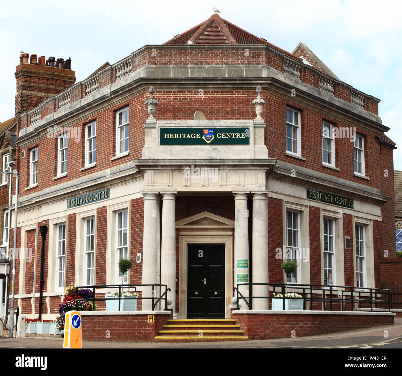 Hunstanton Heritage Centre, dettaglio precedentemente NatWest Bank, Norfolk, Inghilterra, Regno Unito Foto Stock