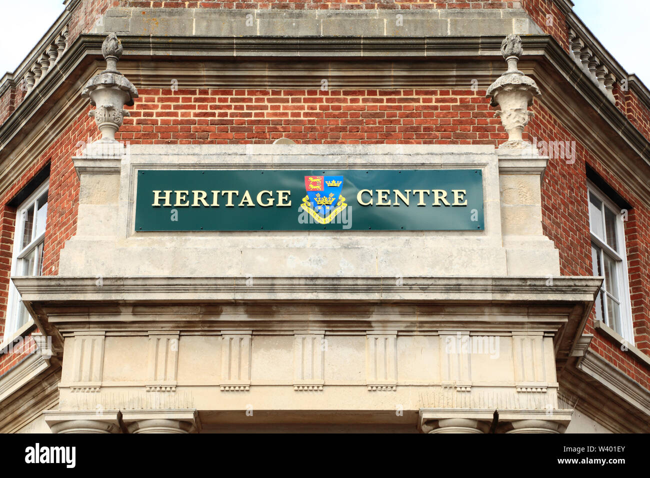 Hunstanton Heritage Centre, dettaglio precedentemente NatWest Bank, Norfolk, Inghilterra, Regno Unito Foto Stock