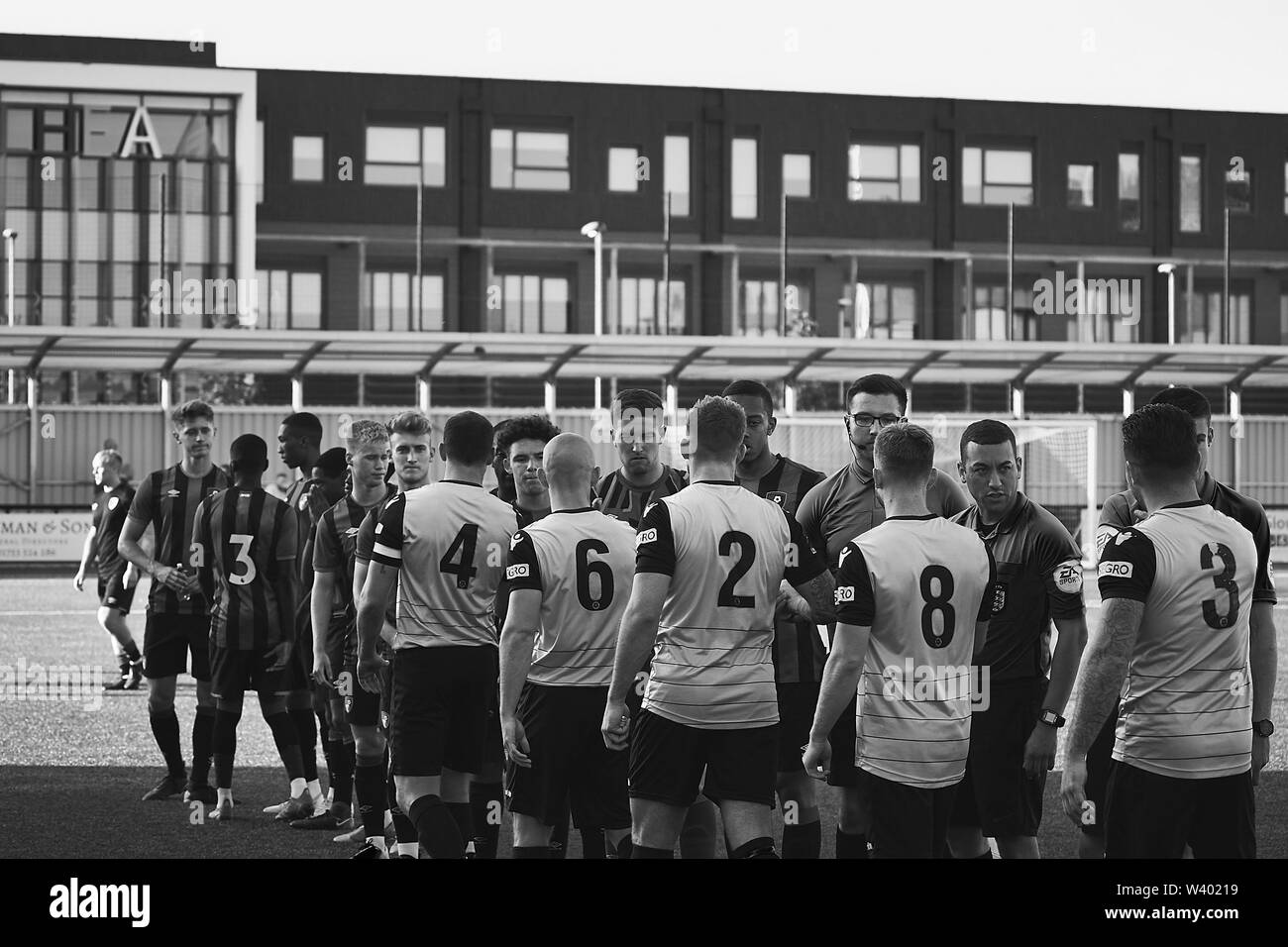 Slough Town FC vs AFC Bournemouth U23 a pergolato PARK, Slough, Berkshire, Inghilterra martedì 16 luglio 2019. Foto: Filippo J.A Benton Foto Stock