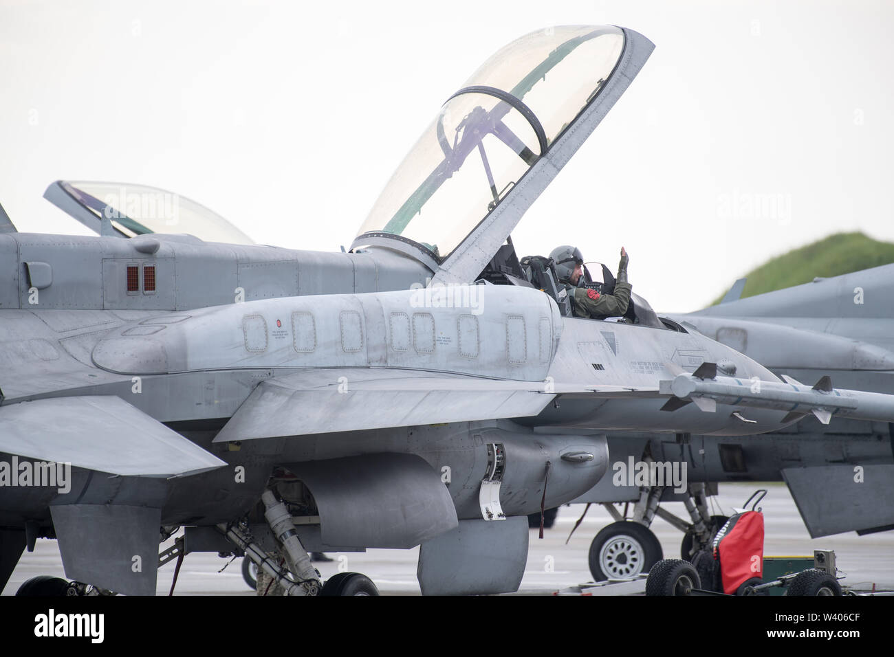 Supersonic multirole fighter aircraft General Dynamics F-16 Fighting Falcon a Gdynia, Polonia. 13 luglio 2019 © Wojciech Strozyk / Alamy Stock Photo Foto Stock