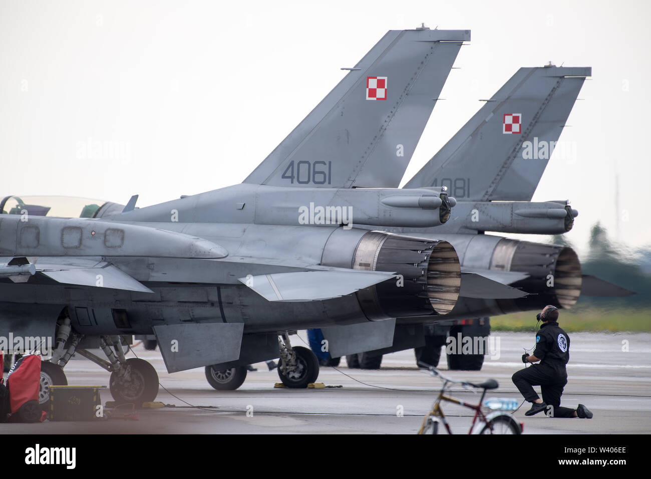 Supersonic multirole fighter aircraft General Dynamics F-16 Fighting Falcon a Gdynia, Polonia. 13 luglio 2019 © Wojciech Strozyk / Alamy Stock Photo Foto Stock