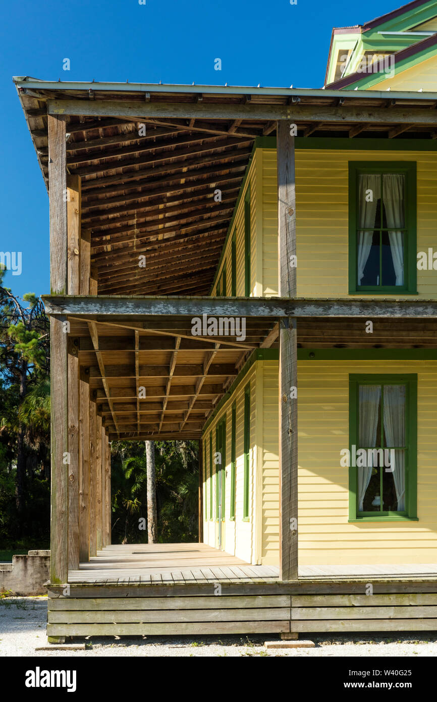 La Corte planetario edificio (b. 1904) per motivi di Koreshan insediamento storico - di un palazzo del XIX secolo comune utopico, Estero, Florida, Stati Uniti d'America Foto Stock