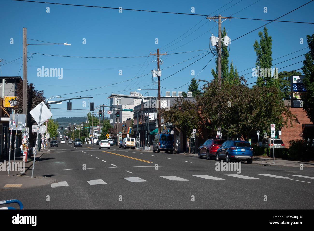 Hawthorne Blvd Portland Oregon Foto Stock