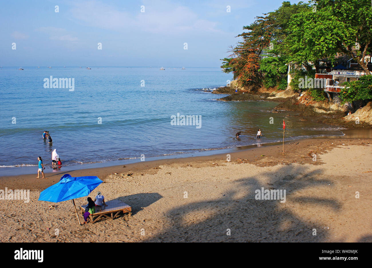 Pantai Pelabuhan Ratu Beach, Sukabumi, West Java, Indonesia Foto Stock